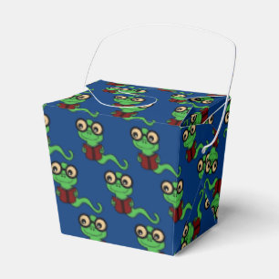 Lycklig Bookworm Teal Presentaskar