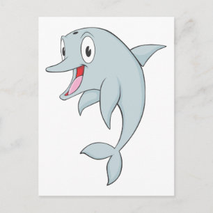 Lycklig Bottlenose Dolphin Vykort