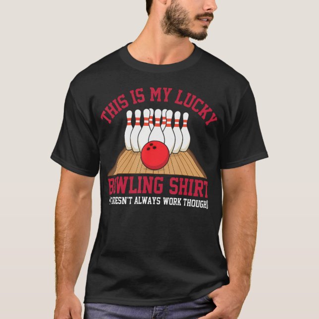 Lycklig Bowlare Rolig Bowling T Shirt (Framsida)