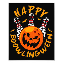 Lycklig Bowlingween Halloween Bowling Fototryck