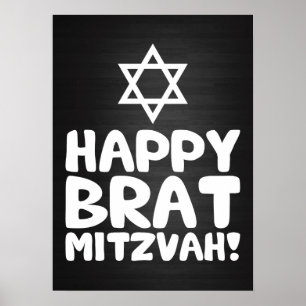 Lycklig Brat Mitzvah (Pub/Bat mitzvah) Poster