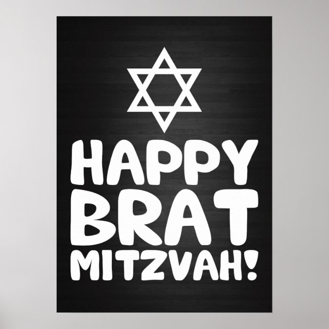 Lycklig Brat Mitzvah (Pub/Bat mitzvah) Poster (Framsidan)