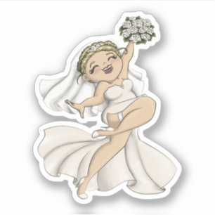 Lycklig Bride 02 Klistermärken
