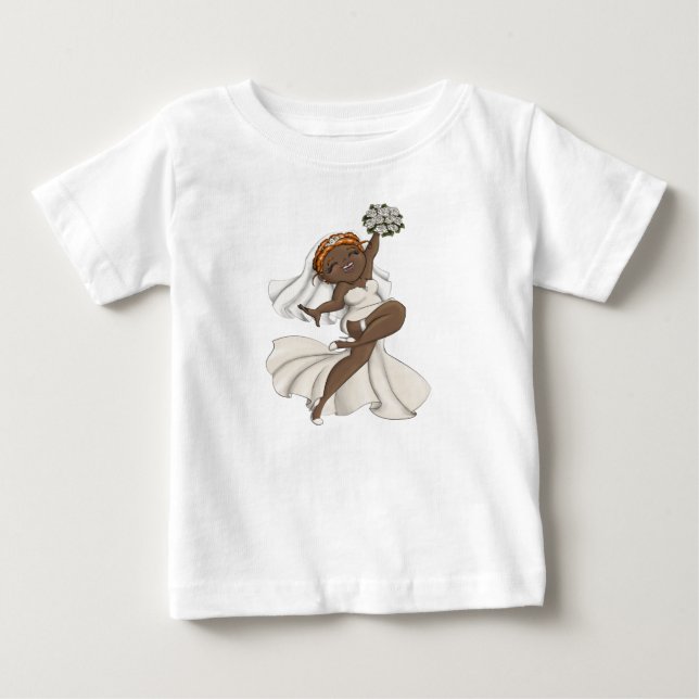 Lycklig Bride 03 T Shirt (Framsida)