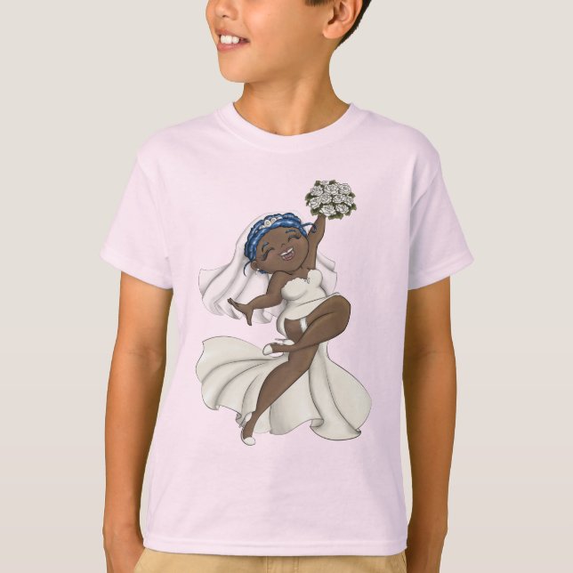 Lycklig Bride 07 T Shirt (Framsida)