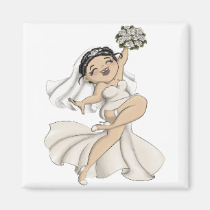 Lycklig Bride 11 Magnet