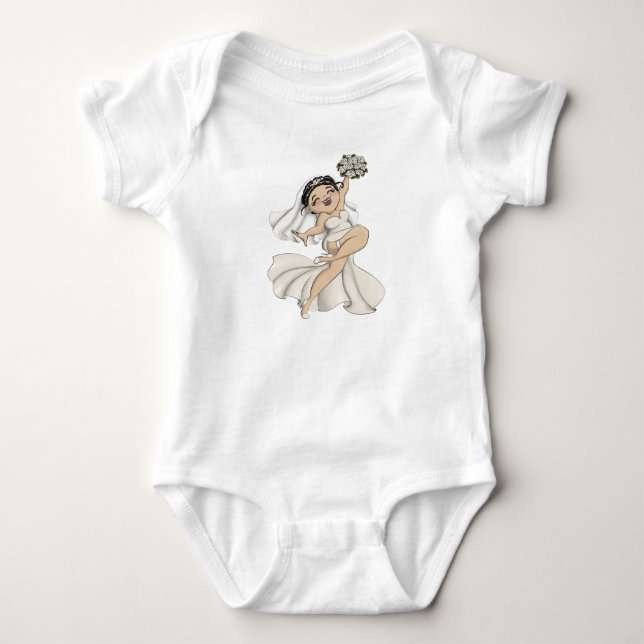Lycklig Bride 11 T Shirt (Framsida)