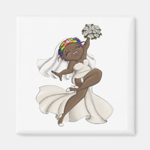 Lycklig Bride 13 Magnet