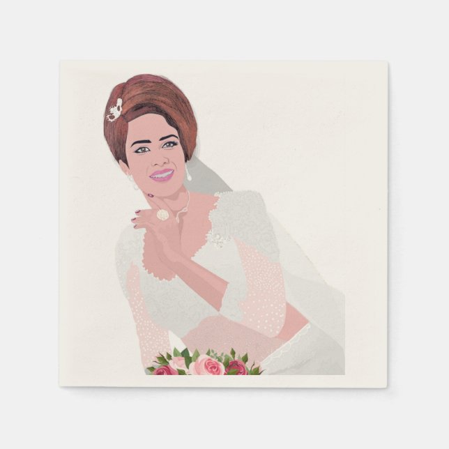 LYCKLIG BRIDE PAPPERSSERVETT (Framsidan)