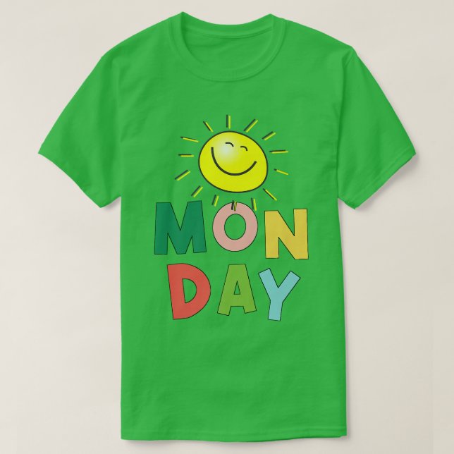 Lycklig Bright Sunny måndag T Shirt (Design framsida)