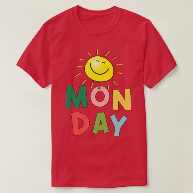 Lycklig Bright Sunny måndag T Shirt (Design framsida)