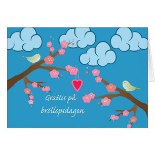 Lycklig Bröllop-årsdagen på svenska, Vår Hälsningskort