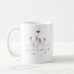 Lycklig Bröllop-årsdagen Red Heart-gift par Kaffemugg