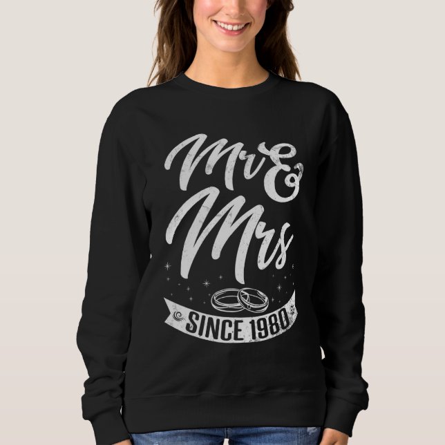 Lycklig Bröllop Gifta Hustru Make Herr Och Fru Sed T Shirt (Framsida)