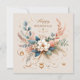 Lycklig Bröllop-hälsningskort Julkort