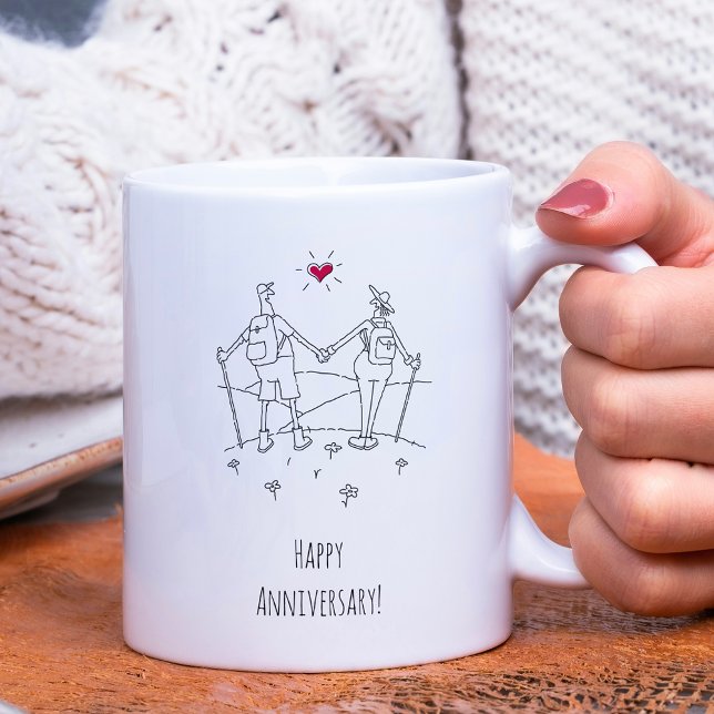 Lycklig Bröllop, högljudd årsdag Kaffemugg (Skapare uppladdad)