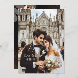 Lycklig, bröllop-kort