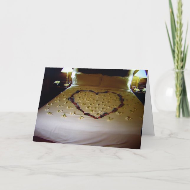 LYCKLIG BRÖLLOP-LYCKLIG HONEYMOON KORT (Framsida)