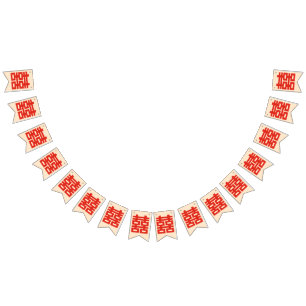 Lycklig Bröllop Red Dubbla Happity Vimplar