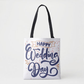 Lycklig Bröllopsdag Tote Bag - Romantic Gift Tygkasse