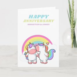 Lycklig bröllopsdagUnicorn för grattis Kort