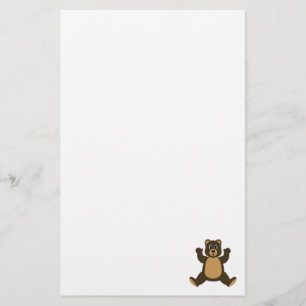 Lycklig Brown Bear Brevpapper
