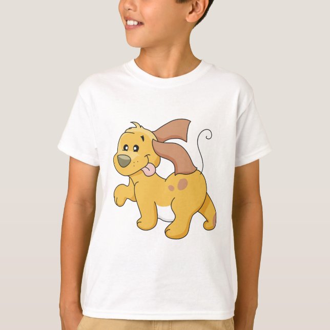 Lycklig Brown Hund Tshirts och presenter (Framsida)