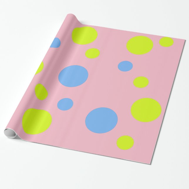 Lycklig Bubbles Wrapping Papper Presentpapper (Utrullad)