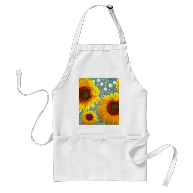 Lycklig Bubly Sunblommor Förkläde (Framsidan)