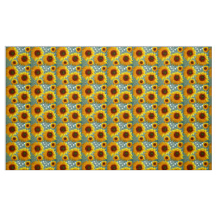 Lycklig Bubly Sunblommor Tyg