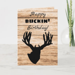Lycklig Buckin Birthday Hunting Kort