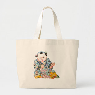 Lycklig Buddha asiatisk buddhistisk konst Jumbo Tygkasse
