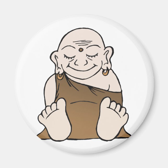 Lycklig Buddha Magnet (Framsidan)