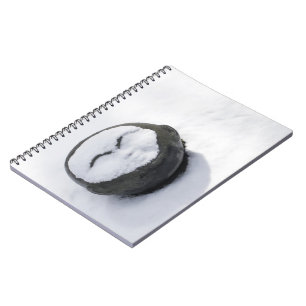 Lycklig Buddha med Snö-ansikte Anteckningsbok Med Spiral