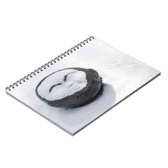 Lycklig Buddha med Snö-ansikte Anteckningsbok Med Spiral (Vänstra Sidan)
