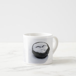 Lycklig Buddha med Snö-ansikte Espressomugg