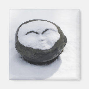 Lycklig Buddha med Snö-ansikte Magnet