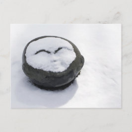 Lycklig Buddha med Snö-ansikte Vykort