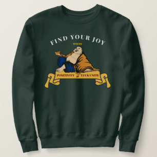 Lycklig Buddha-sweatshirt Lång Ärmad Tröja
