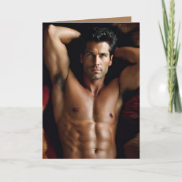 "Lycklig Buffday" med sexig man Kort