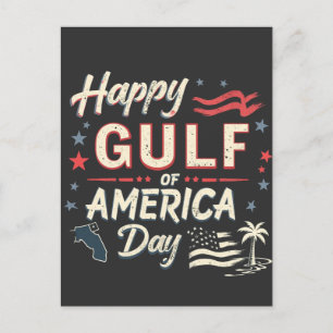 Lycklig Bukt av Amerikas ludda patriotiska Vykort
