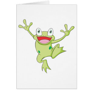 Lycklig Bullfrog Hälsningskort
