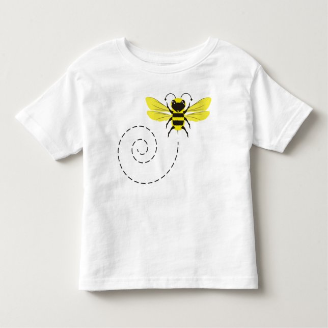 Lycklig Bumblebee Flying Boys & Girls T Shirt (Framsida)