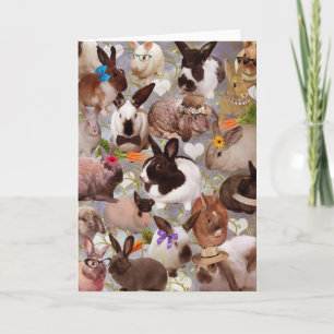 Lycklig Bunnies Helgkort