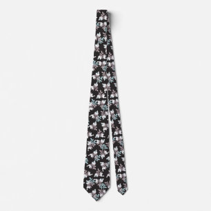 Lycklig Bunnies och Blommigt Graden Mönster Slips