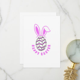 Lycklig Bunny Påskägg Tack Kort