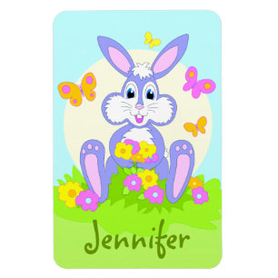 Lycklig Bunny Personlig Magnet