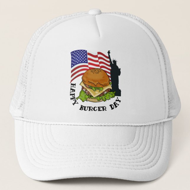 Lycklig burger dag keps (Framsida)