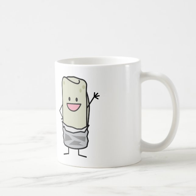 Lycklig Burrito som vinkar hejer Kaffemugg (Höger)