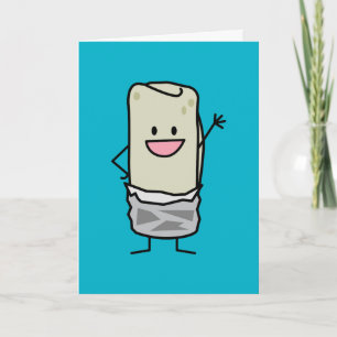Lycklig Burrito Wave Hej Kort